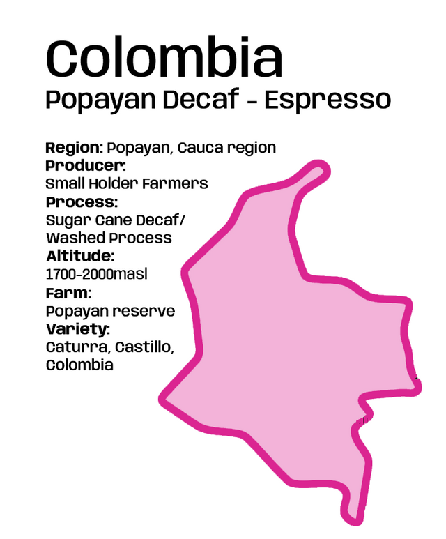 Colombia Popayan Decaf - Espresso
